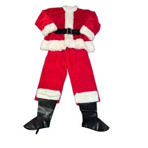 Regency Plush Red Santa Suit Sz 50-54 (XL) Plus Jacket Pants Boots Belt Gloves